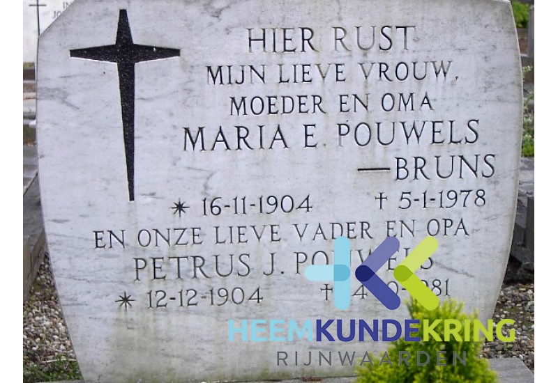 Grafstenen kerkhof Herwen Coll. HKR (199) M.E.Pouwels-Bruns & P.J.Pouwels